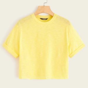 (CLEARANCE) 🔴 Shein Cropped Yellow Top